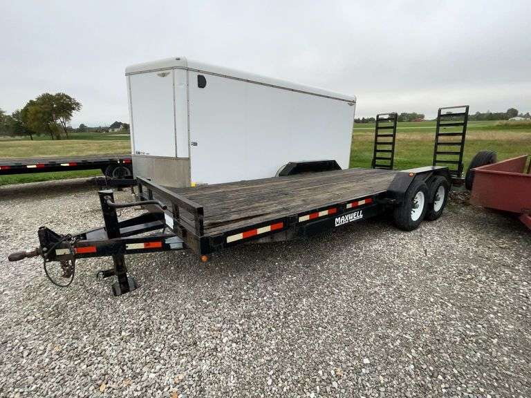 2007 Maxwell bumper hitch trailer 18' flat + 2' dove VIN: 4RWUF20237N036007 image