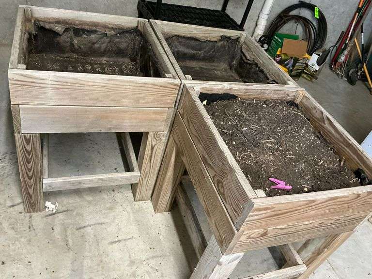 3 wooden raised beds image