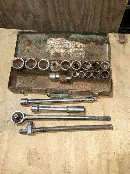 3/4" drive, ratchet, extensions, sockets up to 2", etc. image