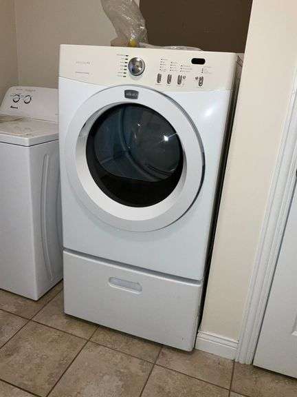 Frigidaire Affinity electric dryer with stand image