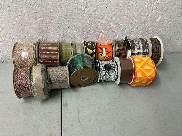 Fall wired decorative ribbon image