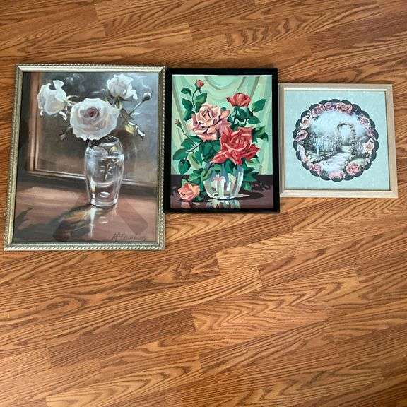 3 framed floral prints image