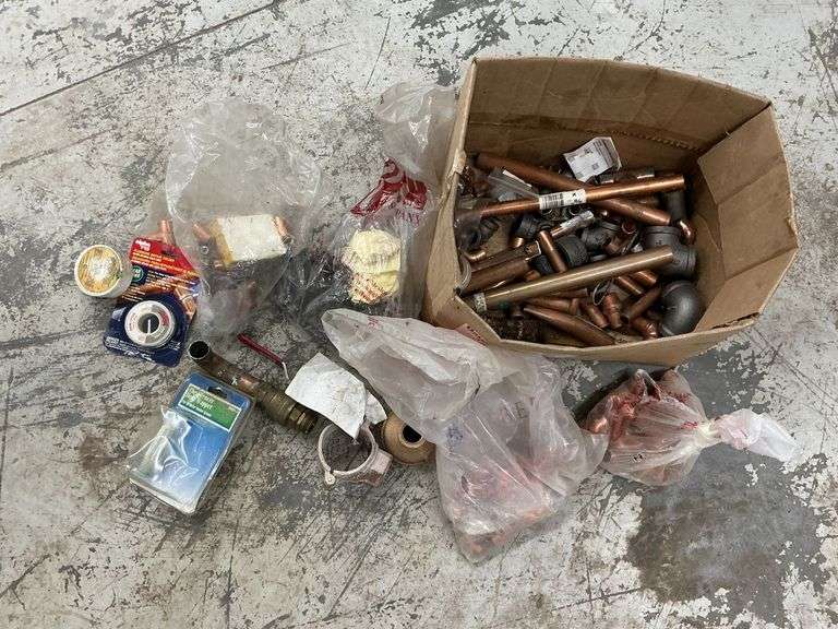 Metal plumbing fittings, copper, brass, iron, etc. image