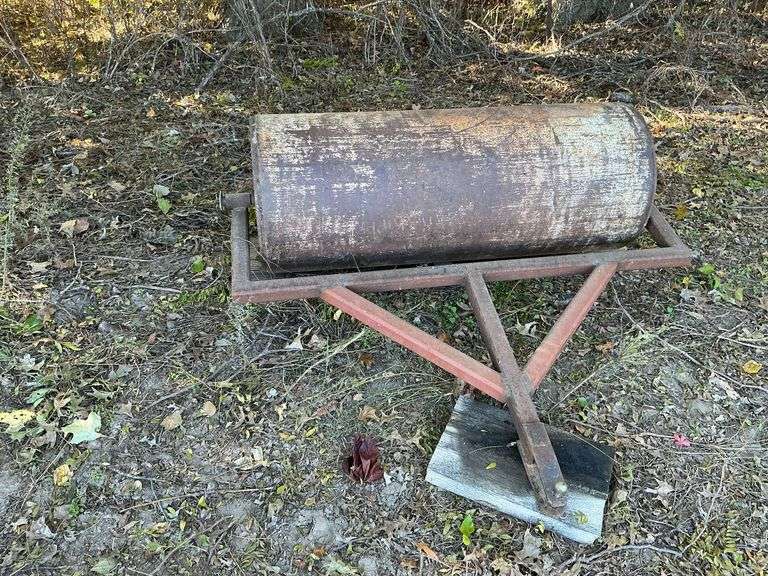 50" W steel lawn roller image