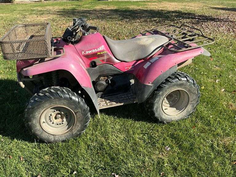 Kawasaki Prairie 360 4WD ATV, front and rear rocks, front basket image