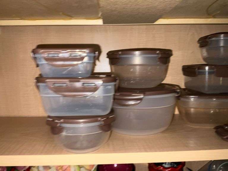 Lock & Lock storage containers, various sizes. image