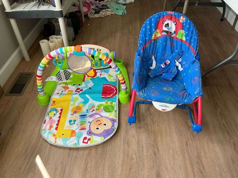 Fisher Price play mat and bouncy chair image