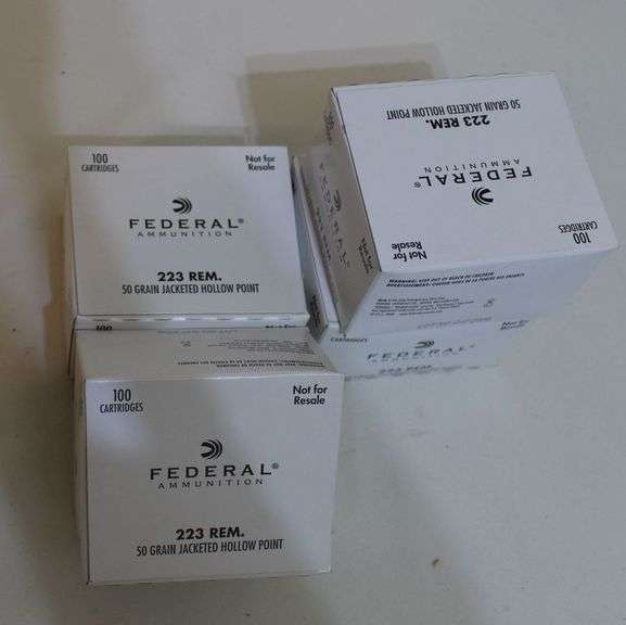 Federal .223 REM ammunition, 50 gr. JHP