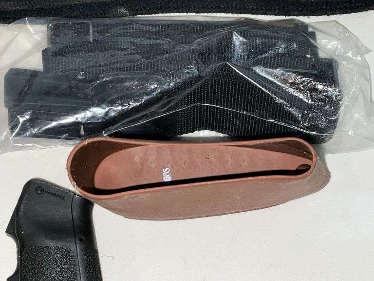 Scope covers, grips, MAG pull grip and part of stock butt