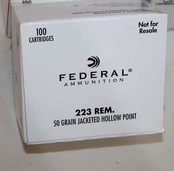 Federal .223 REM ammunition, 50 gr. JHP