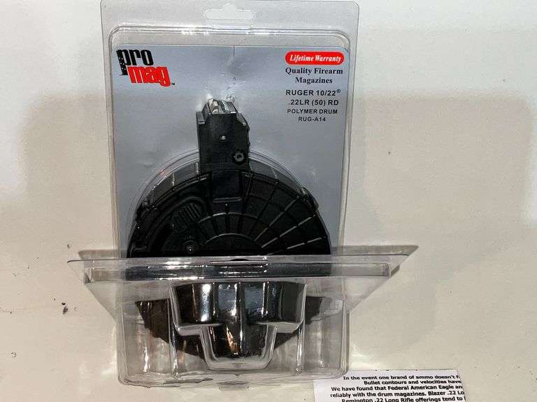 Pro Mag Ruger 1022, 50 round Polymer drum