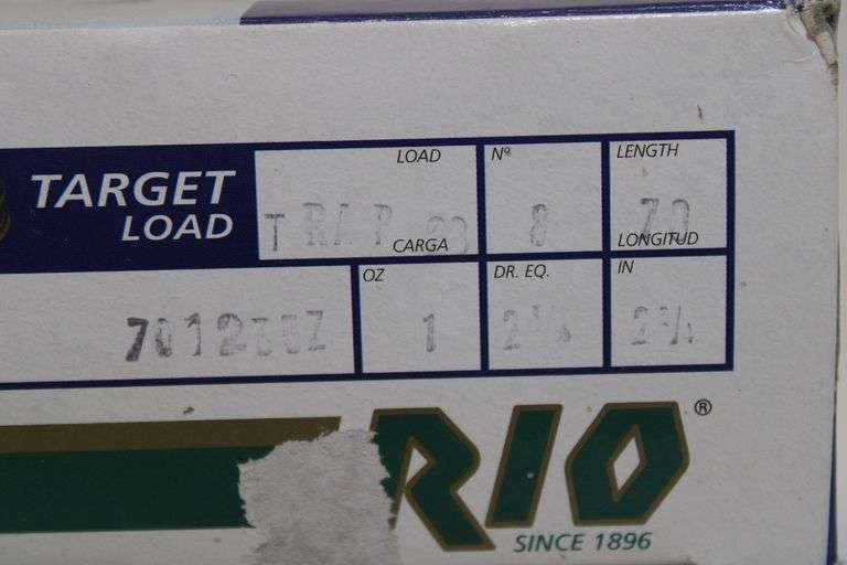 Rio target load, 12 gauge,8 shot, 2 3/4" shotgun shells , 50 rounds
