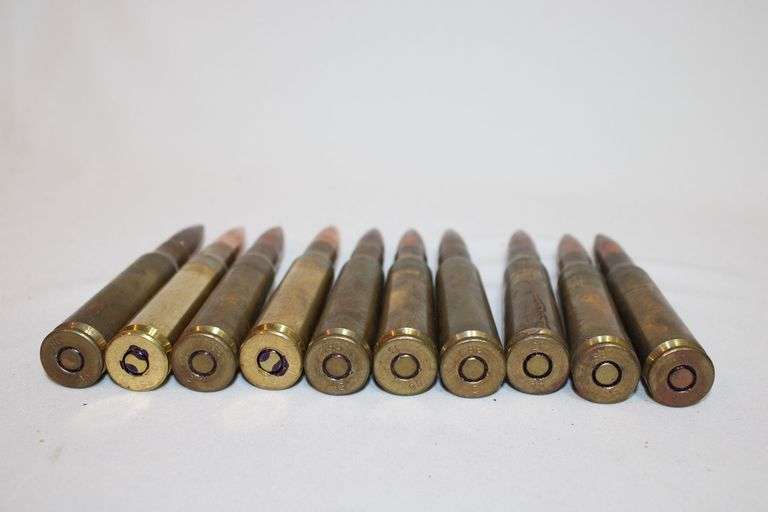 (10) 50 caliber ammunition rounds