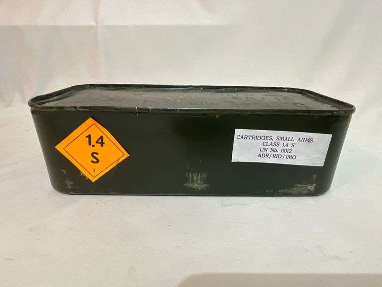 Military 5.56x45mm ammo in original can