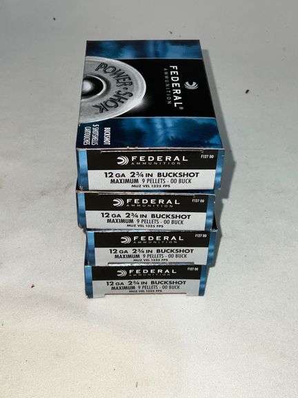 Federal 12 gauge, 00 Buck, 2 3/4"