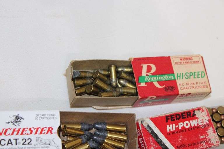 Remington & Federal .22 short ammunition, 70 +/- rounds