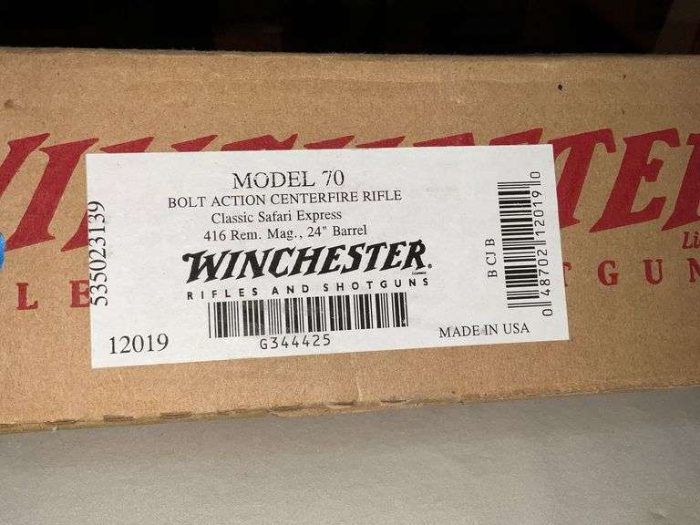 Winchester Model 70 416 Remington Mag bolt action rifle