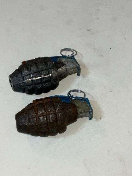 Pair of hand grenades, 5" T.