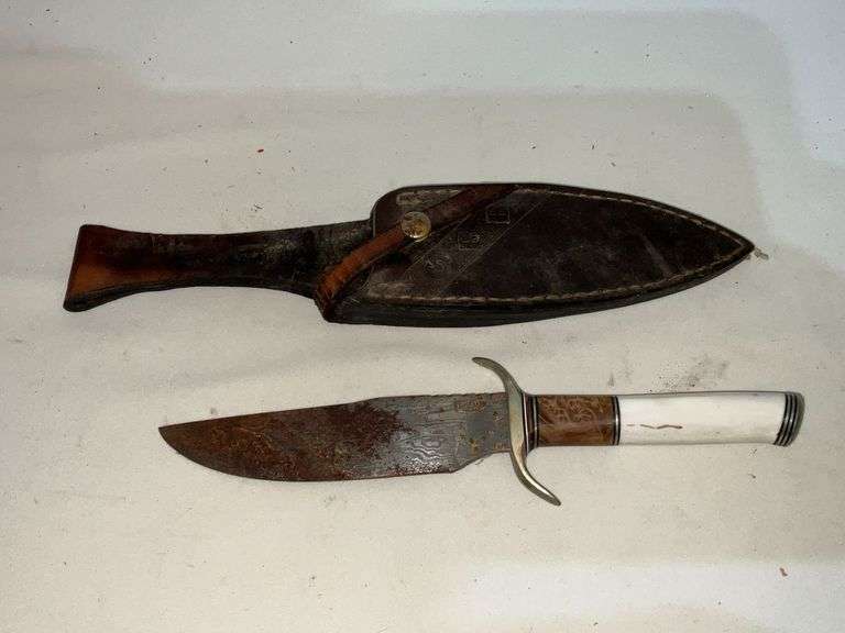 Damascus knife, 7" blade
