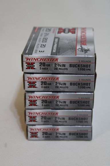 Winchester 20 gauge, 2 3/4" , No. 3 Buck
