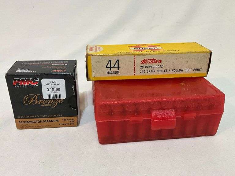 Assortment of 44 REM MAG, 65 +/- rounds