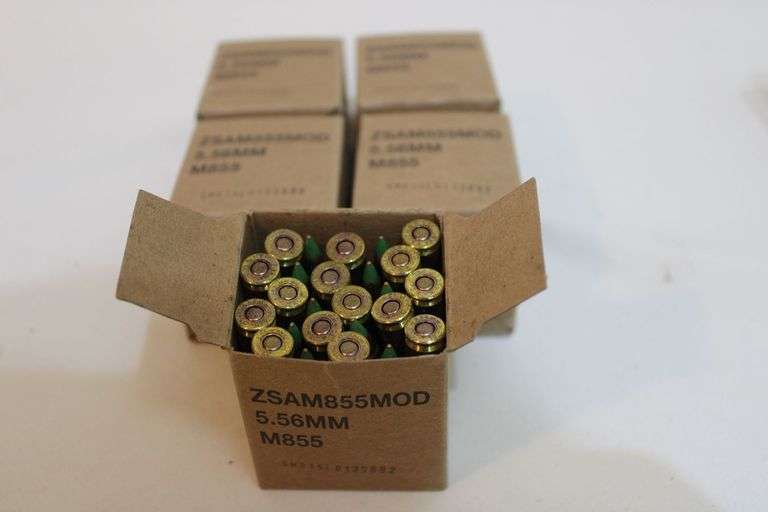 Military grade 5.56 mm, M855 ball