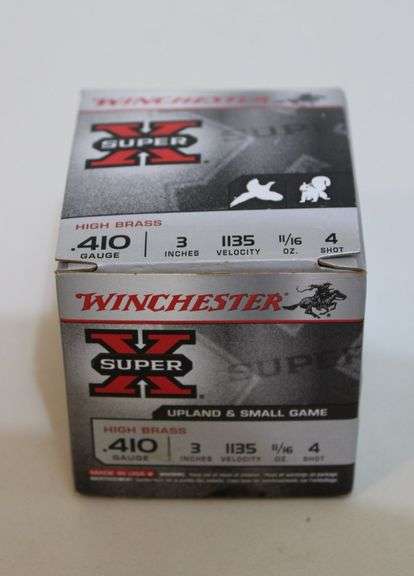 Winchester 410 gauge, 3", No. 4 shot
