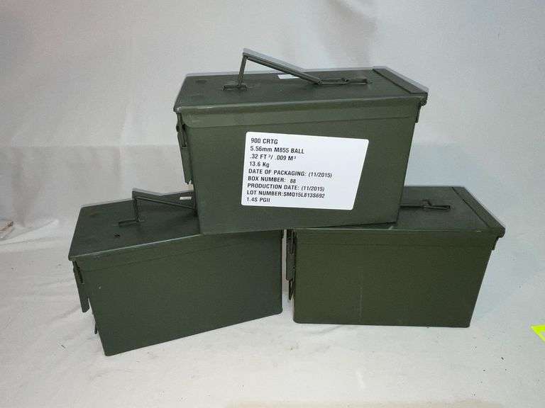 3 metal ammo cans