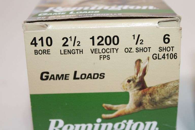 Remington 410 gauge, 2 1/2", No. 6 shot
