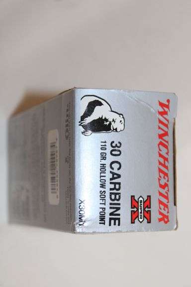 Winchester 30 carbine, 110 gr. Hollow soft point