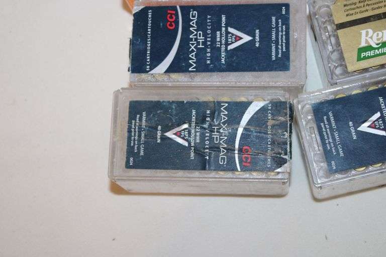 Assortment of .22 Mag ammunition