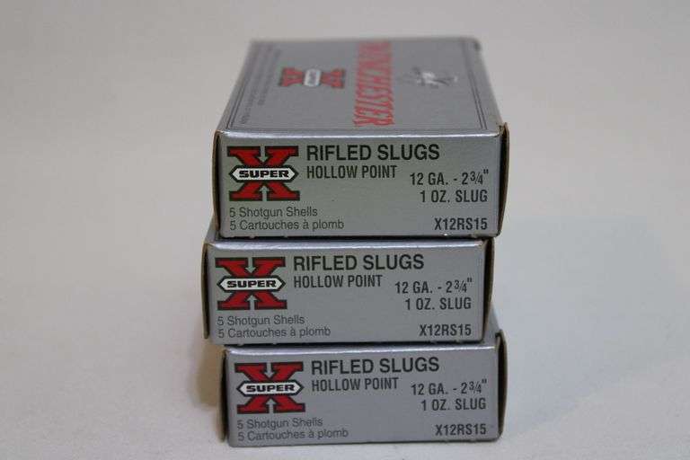 Winchester 12 gauge , HP slugs