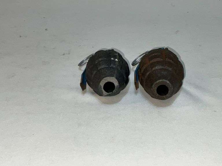 Pair of hand grenades, 5" T.