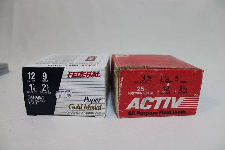 Federal Gold Medal 12 gauge, 9 shot, 2 3/4"  shotgun shells, 25 rounds