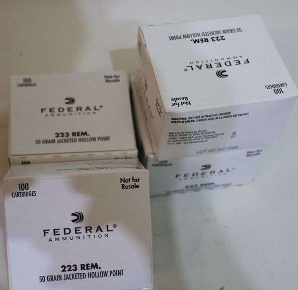 Federal .223 REM ammunition, 50 gr. JHP