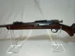 Military rifle, sporterized stock, make unknown