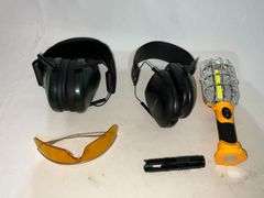 Browning ear muffs, shooting glasses, Caldwell electronic muffs