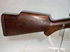 Military rifle, sporterized stock, make unknown