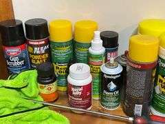 Gun cleaning solvents, REM oil, silica packs,