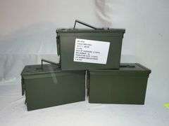 3 metal ammo cans