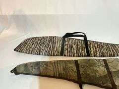 Pair of padded camo soft sided gun cases