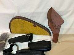 Leather holster, fanny pack, 14" L pistol soft case