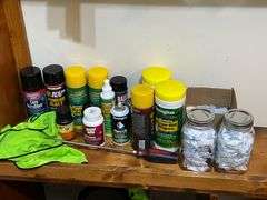 Gun cleaning solvents, REM oil, silica packs,