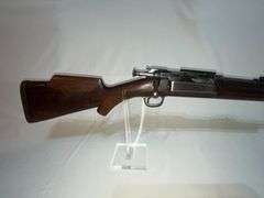 Military rifle, sporterized stock, make unknown