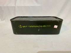 Military 5.56x45mm ammo in original can