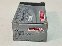 Federal 38 special high velocity 125 grain JHP