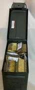 Metal ammo can with 1000 +/- rounds of 5.56 green tips on zipper clips.