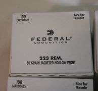 Federal .223 REM ammunition, 50 gr. JHP