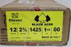Clever 12 gauge Black Aces Tactical, 00 buckshot, 2 3/4"