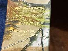 Diamond by BowTech Blackout compound bow